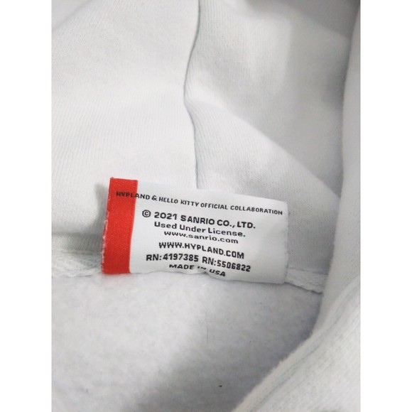 Hello Kitty Size Large Hypland X Car Break Sanrio White Hoodie Sweatshirt - Picture 7 of 12